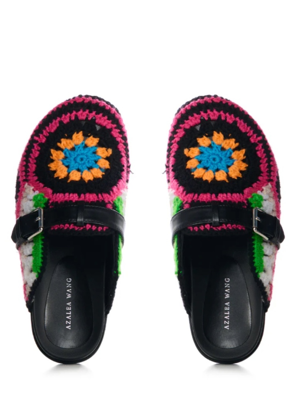 AKIRA | AZALEA WANG MURPHY CROCHET LOAFER IN BLACK MULTI